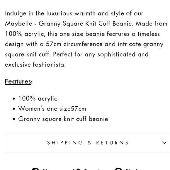 SAN DIEGO HAT CO MAYBELLE GRANNY SQUARE CROCHET BEANIE HAT CAP WOMEN OS PASTEL - Picture 12 of 15